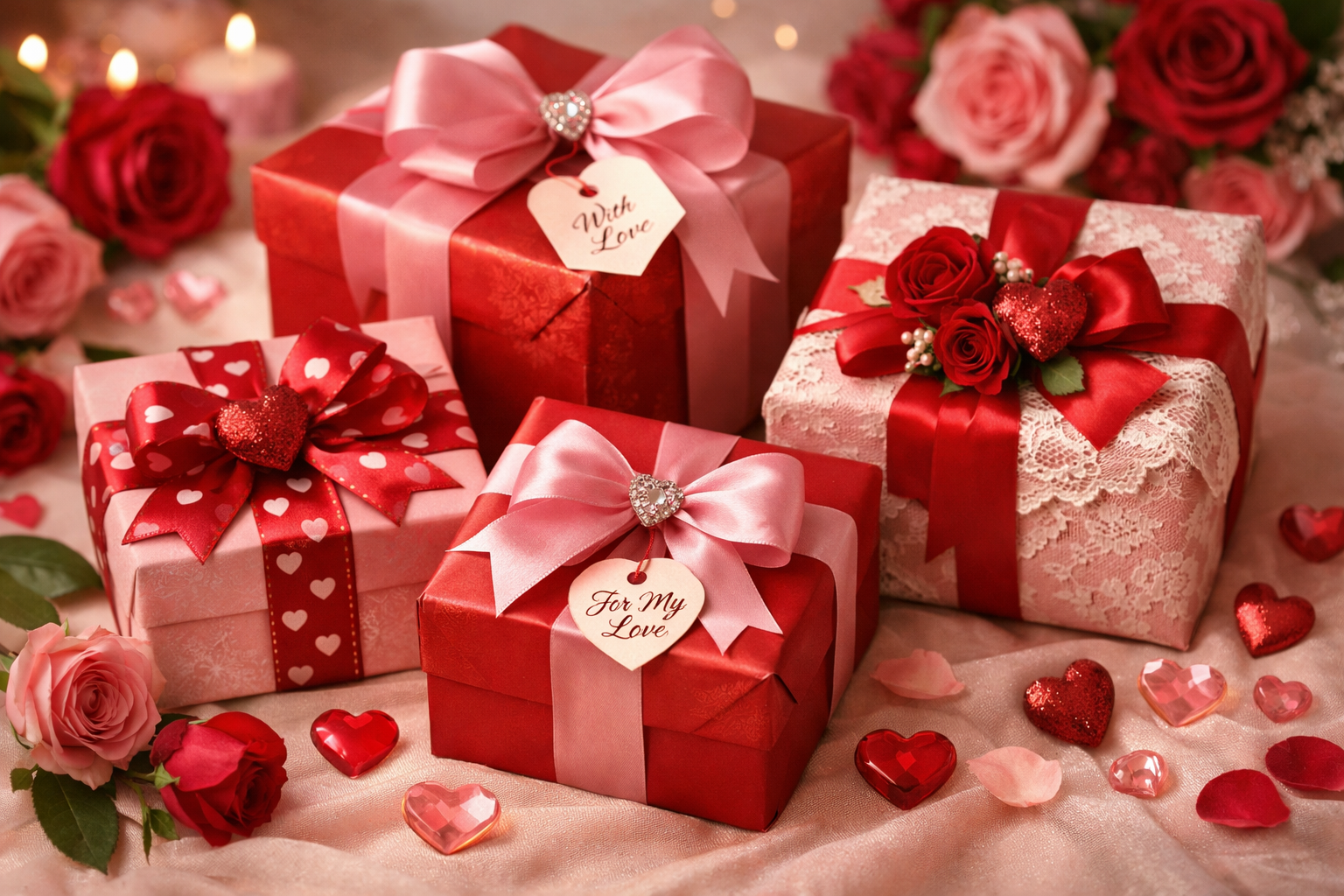 Romantik hediye paketleme